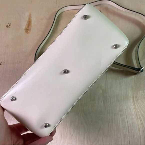 Italian Leather Luxurious Cromia handbag medium size winter white - Picture 3 of 9